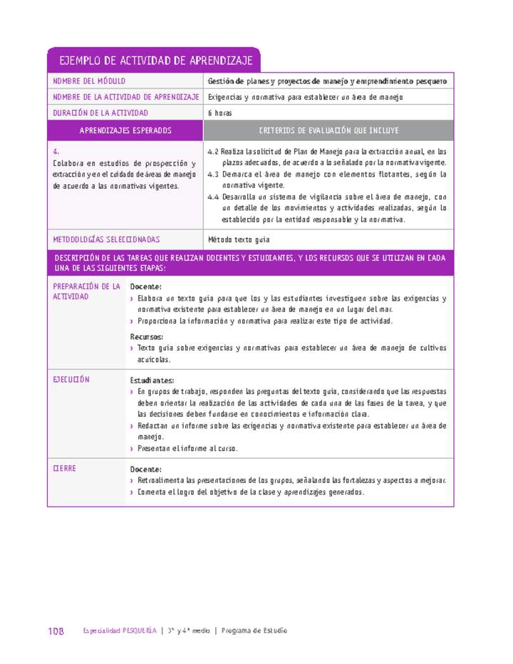 Exigencias y normativa para establecer un área de manejo