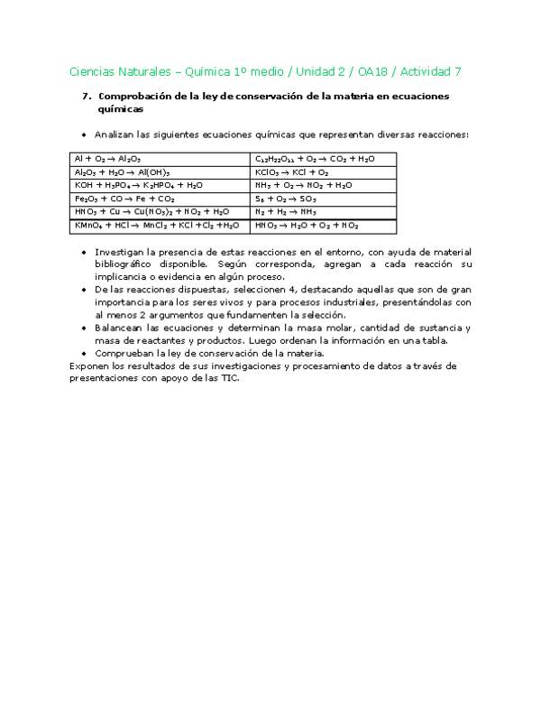 Ciencias Naturales 1 medio-Unidad 2-OA18-Actividad 7