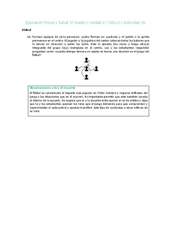 Educación Física 1 medio-Unidad 2-OA1;2-Actividad 16