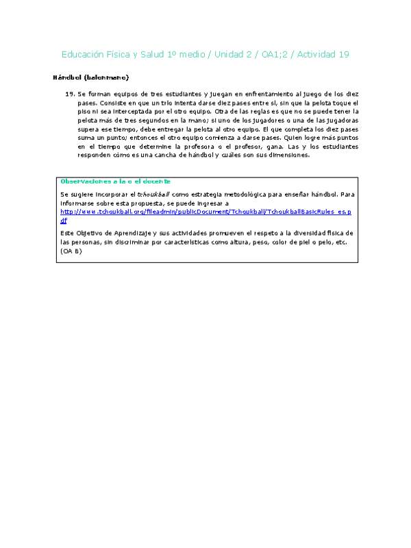 Educación Física 1 medio-Unidad 2-OA1;2-Actividad 19