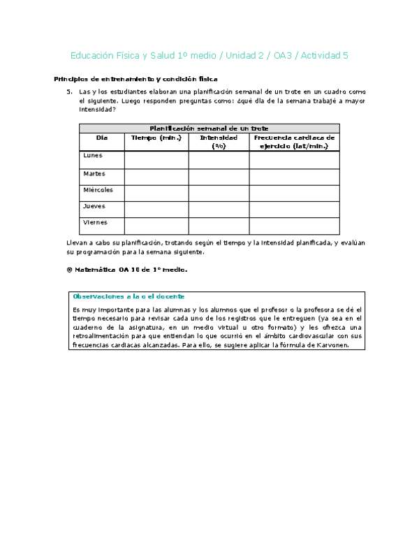 Educación Física 1 medio-Unidad 2-OA3-Actividad 5