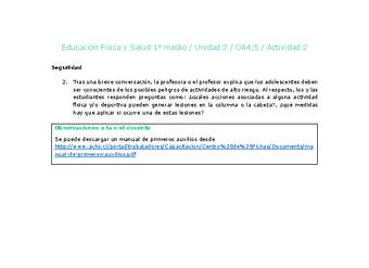 Educación Física 1 medio-Unidad 2-OA4;5-Actividad 2