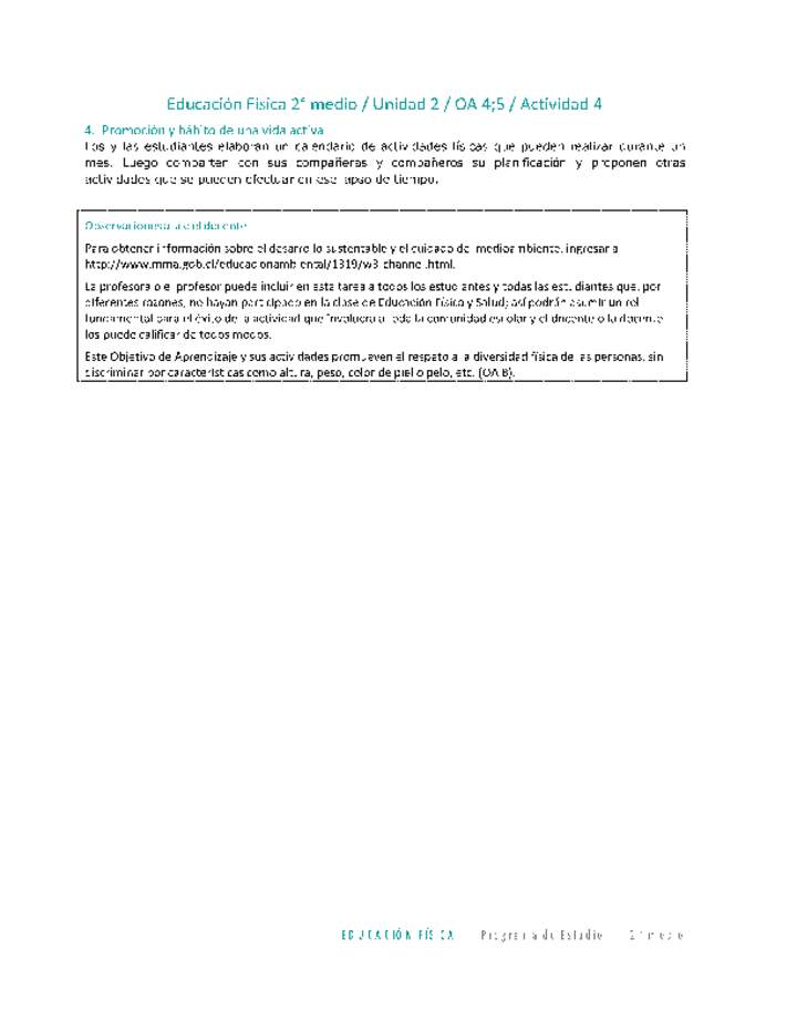 Educación Física 2 medio-Unidad 2-OA4;5-Actividad 4