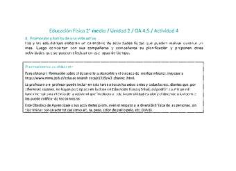 Educación Física 2 medio-Unidad 2-OA4;5-Actividad 4