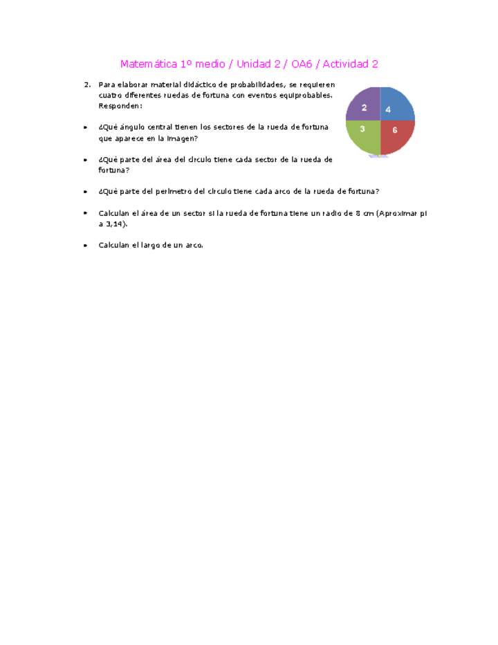 Matemática 1 medio-Unidad 2-OA6-Actividad 2