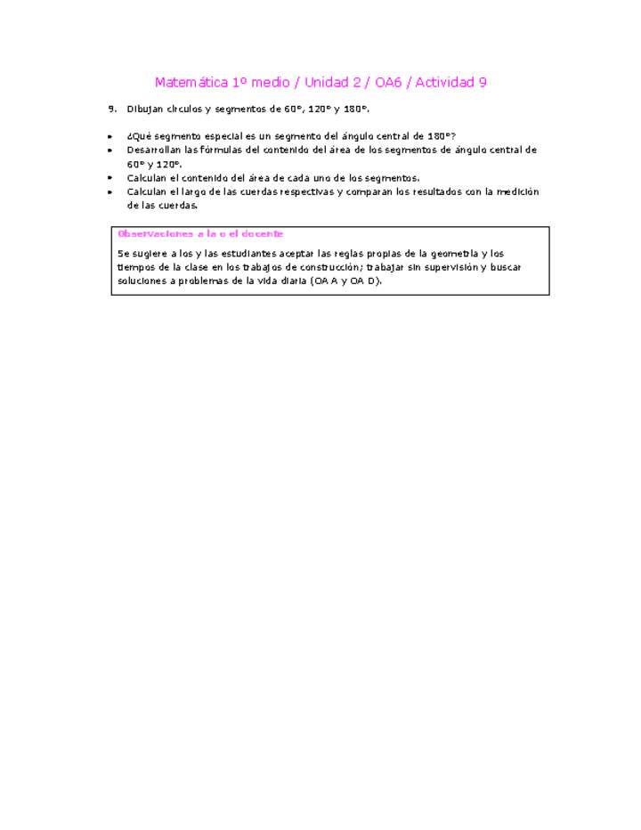 Matemática 1 medio-Unidad 2-OA6-Actividad 9