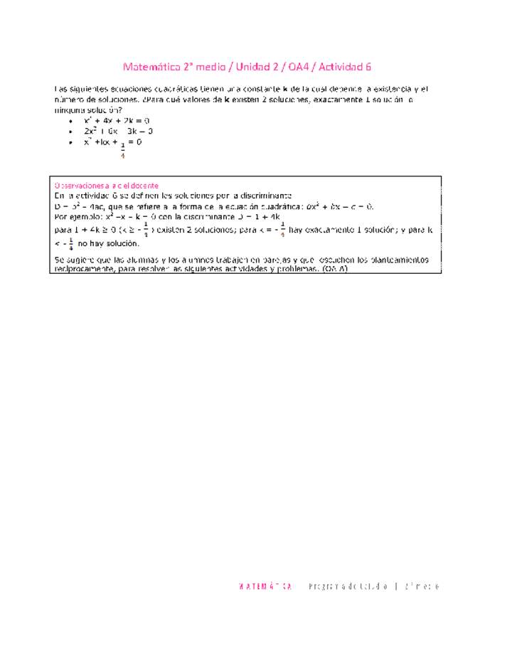 Matemática 2 medio-Unidad 2-OA4-Actividad 6