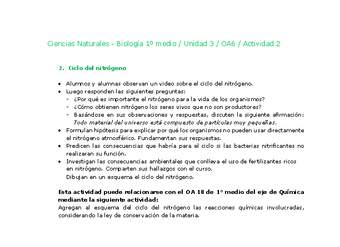 Ciencias Naturales 1 medio-Unidad 3-OA6-Actividad 2