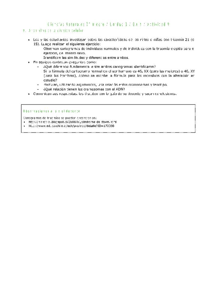 Ciencias Naturales 2 medio-Unidad 3-OA6-Actividad 9