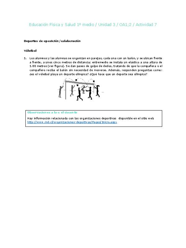 Educación Física 1 medio-Unidad 3-OA1;2-Actividad 7