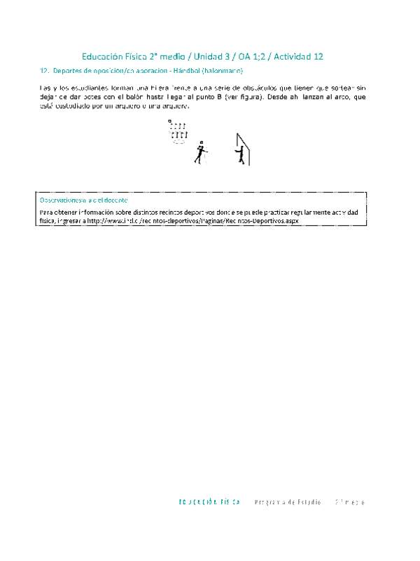 Educación Física 2 medio-Unidad 3-OA1;2-Actividad 12