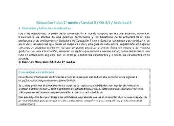 Educación Física 2 medio-Unidad 3-OA4;5-Actividad 4