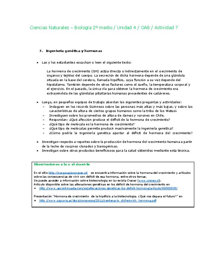 Ciencias Naturales 2 medio-Unidad 4-OA8-Actividad 7