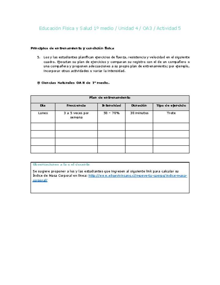 Educación Física 1 medio-Unidad 4-OA3-Actividad 5