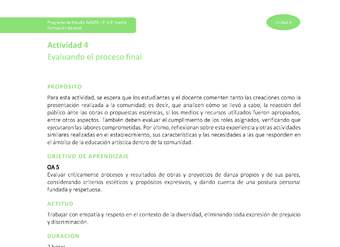 Actividad 4: Evaluando el proceso final