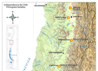 Independencia de Chile. Principales batallas