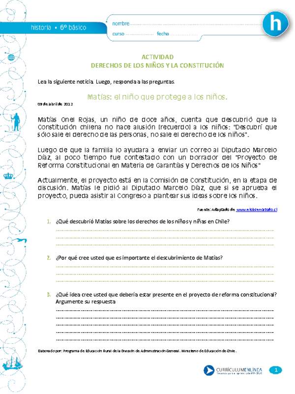 Derechos de los niños y la constitución