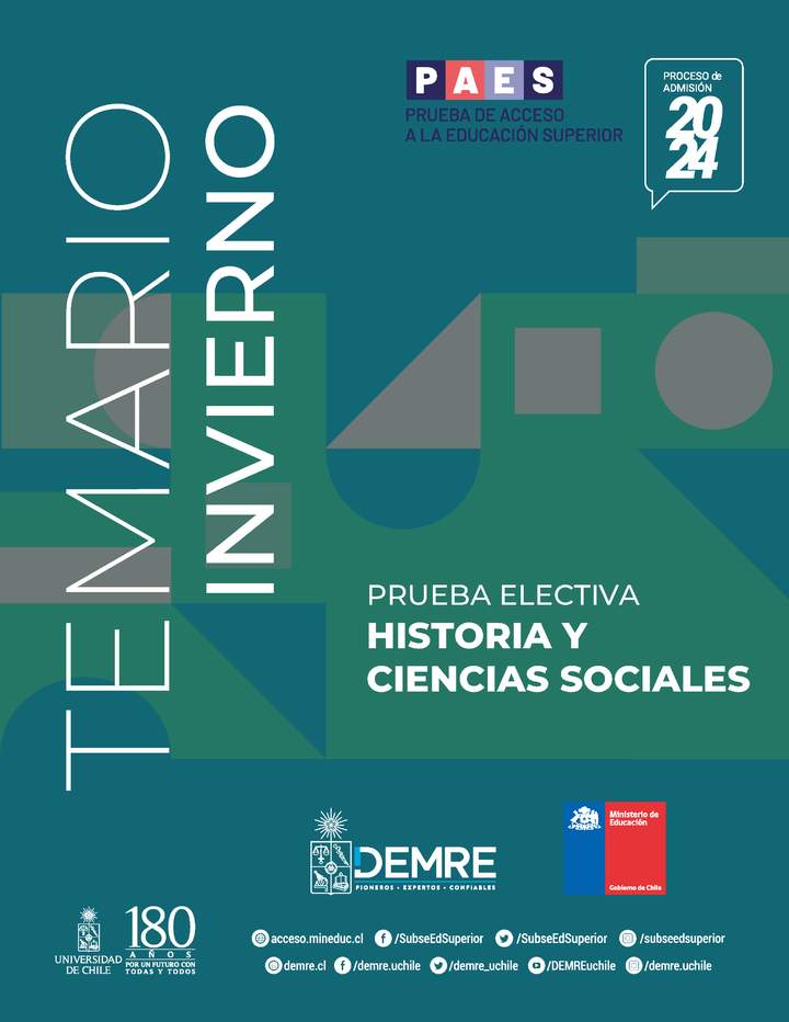 Temario PAES Invierno Historia y Ciencias Sociales