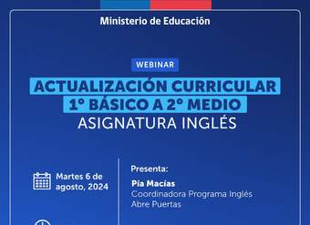 Actualización Curricular 1° básico a 2° medio: Asignatura Inglés