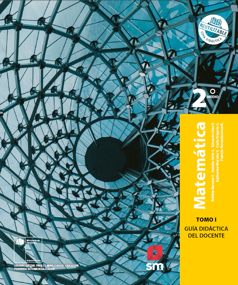 Matemática 2° medio, SM, Guía didáctica del docente Tomo 1 Imagen portada